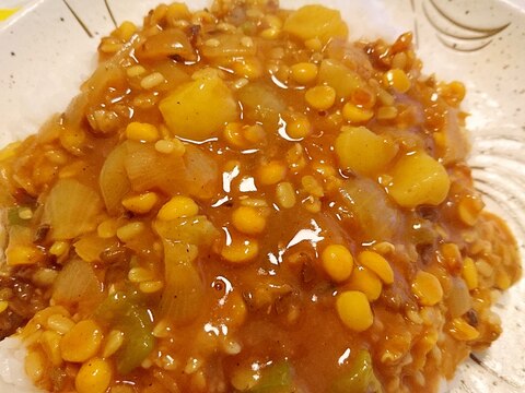 レンズ豆ミックスの激辛カレー